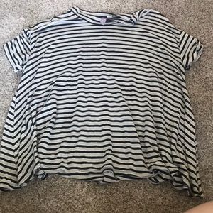 Francesca's striped mock neck top